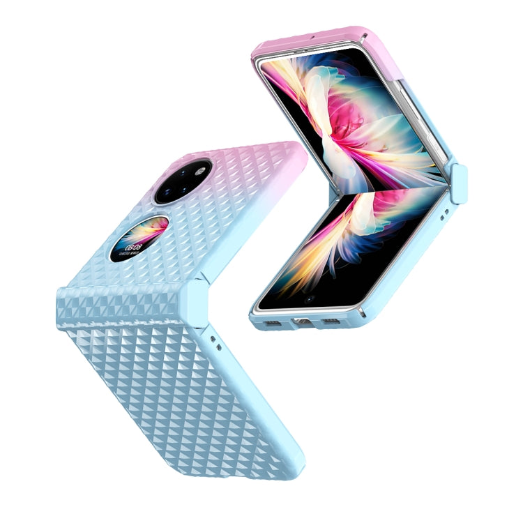 For Huawei P50 Pocket Rainbow Gradient Hinge Shockproof Phone Case