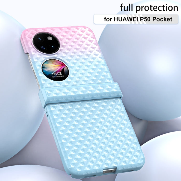 For Huawei P50 Pocket Rainbow Gradient Hinge Shockproof Phone Case
