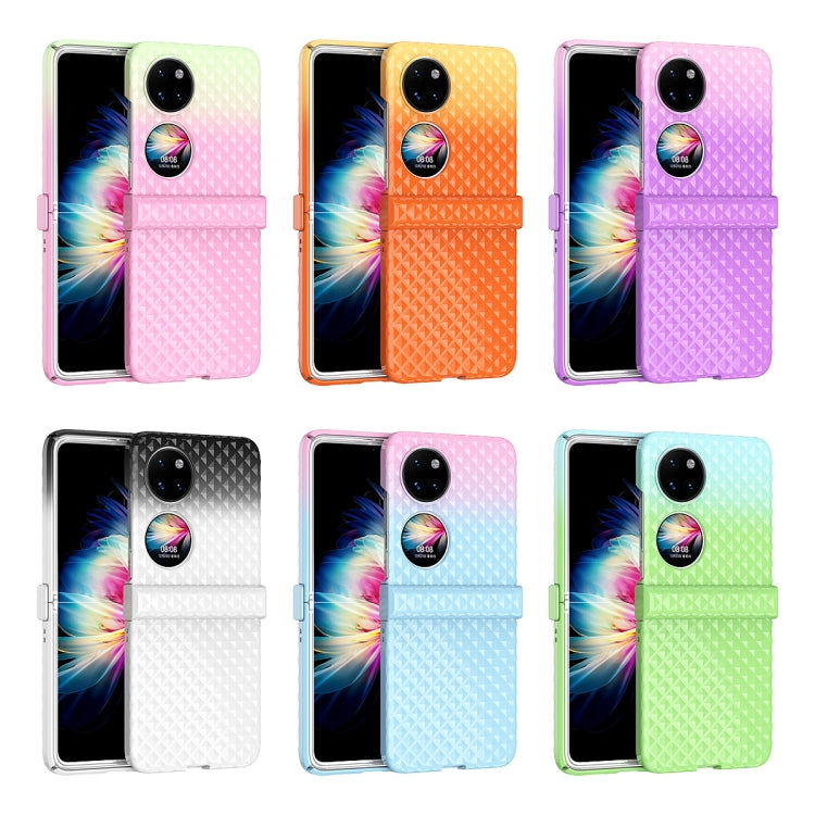 For Huawei P50 Pocket Rainbow Gradient Hinge Shockproof Phone Case