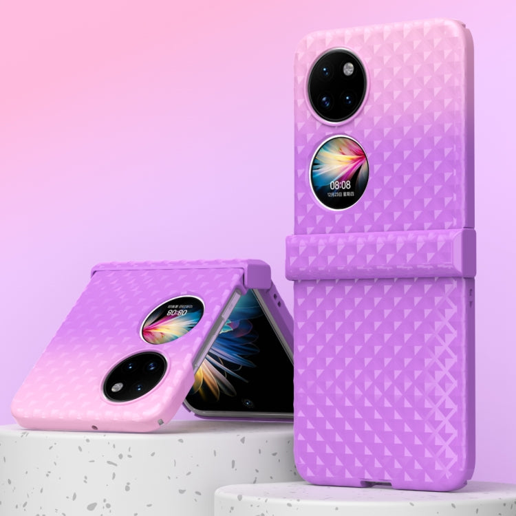 For Huawei P50 Pocket Rainbow Gradient Hinge Shockproof Phone Case