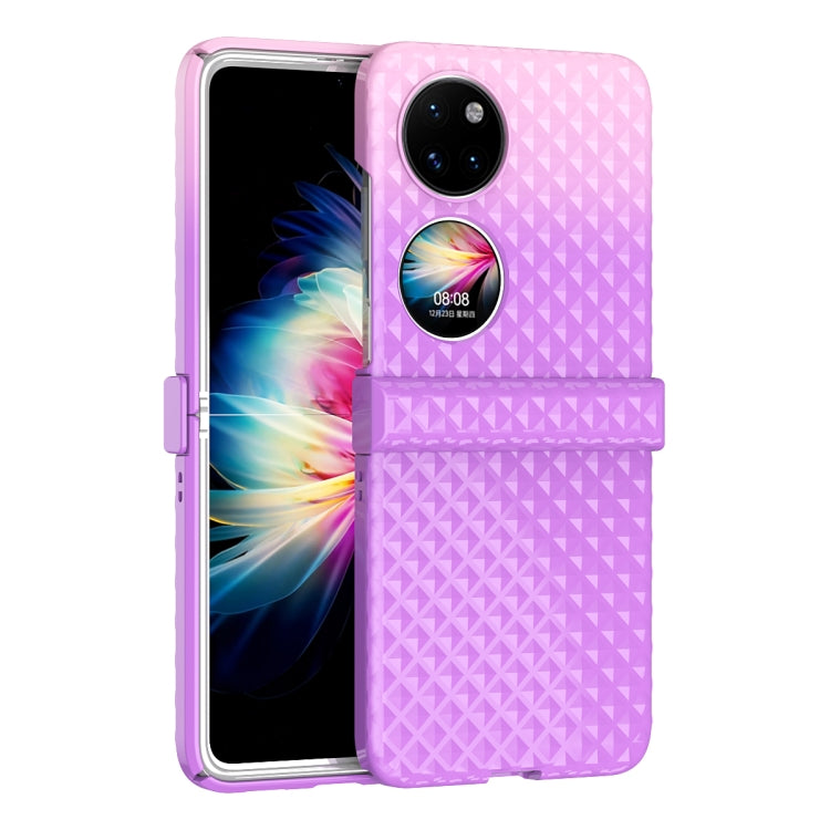 For Huawei P50 Pocket Rainbow Gradient Hinge Shockproof Phone Case