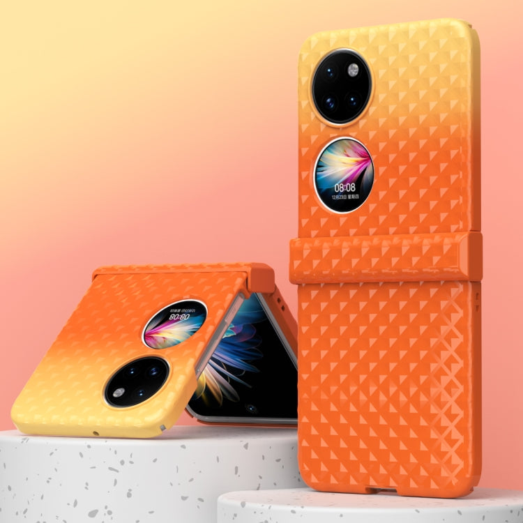 For Huawei P50 Pocket Rainbow Gradient Hinge Shockproof Phone Case