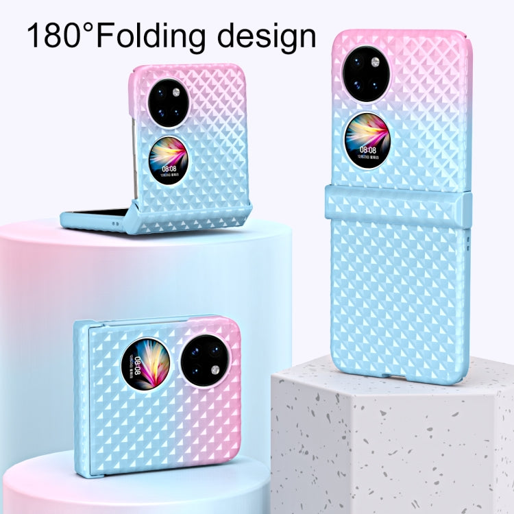 For Huawei P50 Pocket Rainbow Gradient Hinge Shockproof Phone Case
