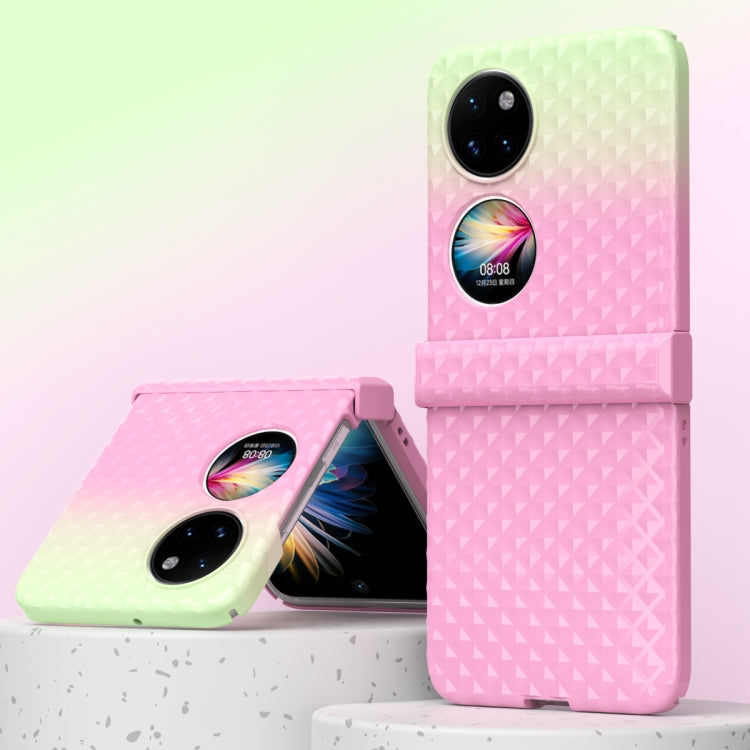 For Huawei P50 Pocket Rainbow Gradient Hinge Shockproof Phone Case