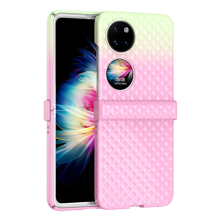 For Huawei P50 Pocket Rainbow Gradient Hinge Shockproof Phone Case