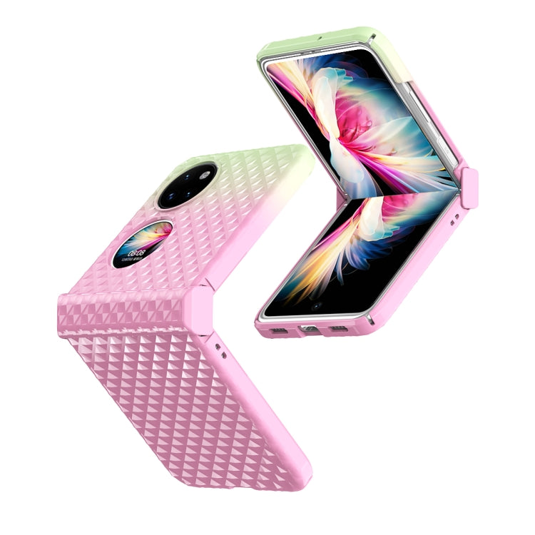 For Huawei P50 Pocket Rainbow Gradient Hinge Shockproof Phone Case