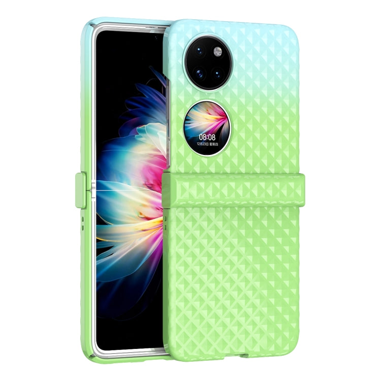 For Huawei P50 Pocket Rainbow Gradient Hinge Shockproof Phone Case