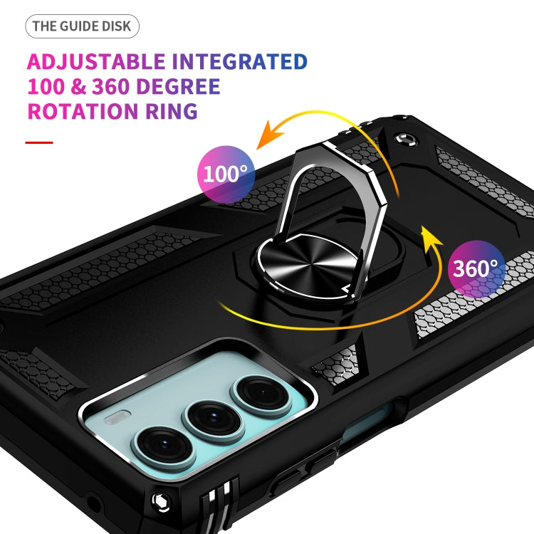 For Motorola Moto G200 5G Shockproof TPU + PC Holder Phone Case