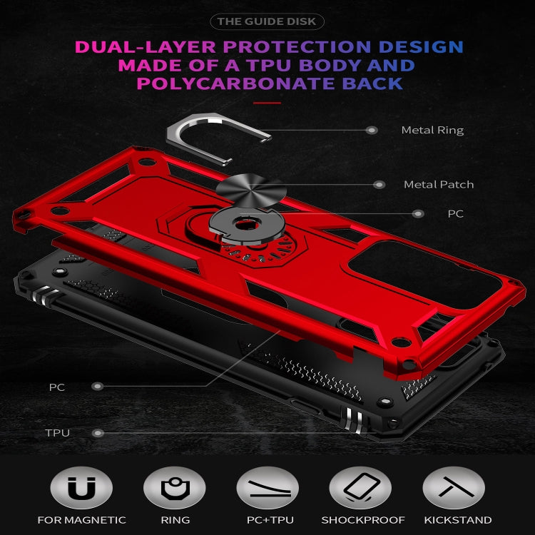 For Motorola Moto G200 5G Shockproof TPU + PC Holder Phone Case