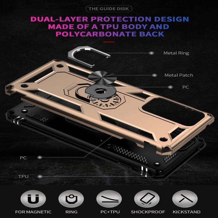 For Motorola Moto G200 5G Shockproof TPU + PC Holder Phone Case