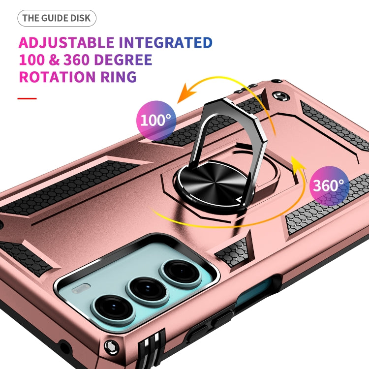 For Motorola Moto G200 5G Shockproof TPU + PC Holder Phone Case