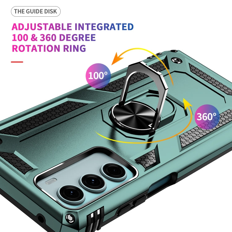 For Motorola Moto G200 5G Shockproof TPU + PC Holder Phone Case