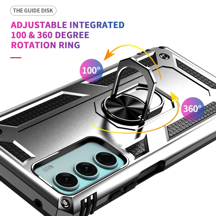 For Motorola Moto G200 5G Shockproof TPU + PC Holder Phone Case