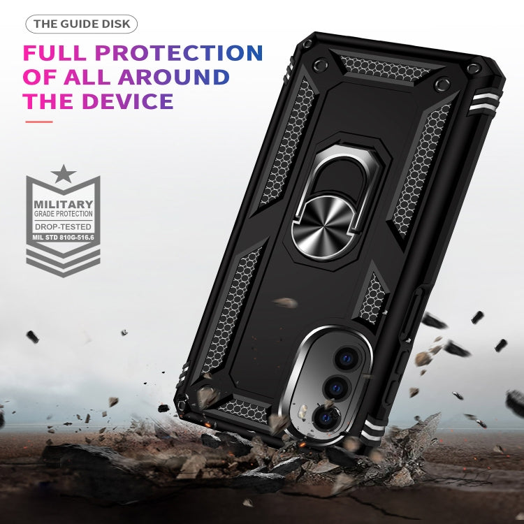 For Motorola Moto G52 Shockproof TPU + PC Holder Phone Case