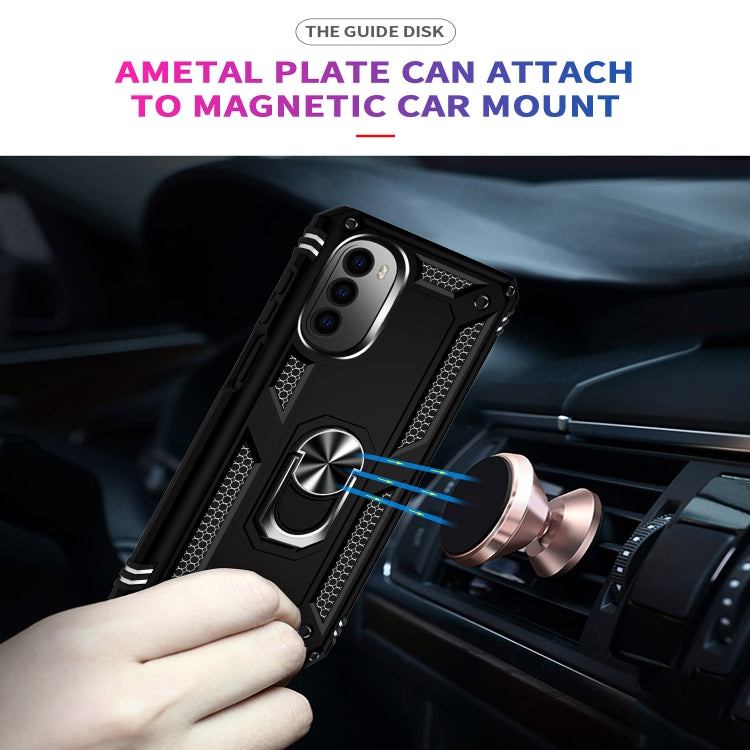 For Motorola Moto G52 Shockproof TPU + PC Holder Phone Case