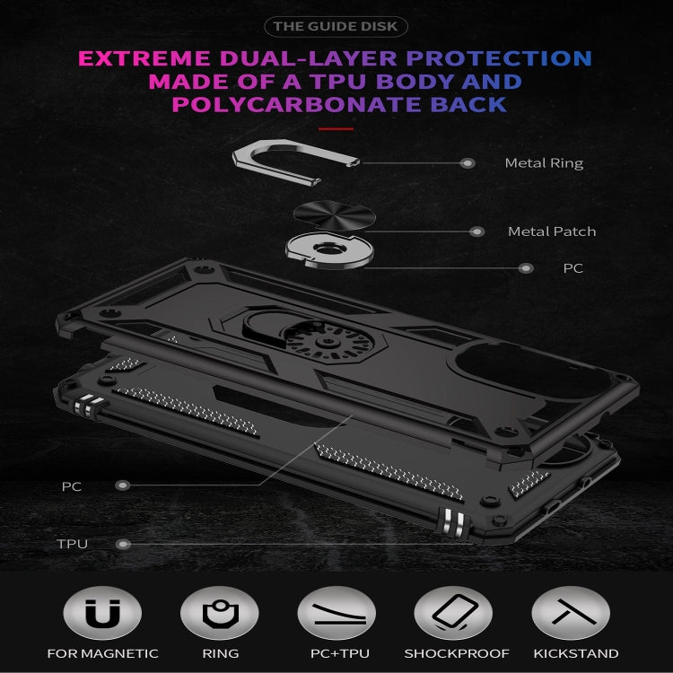 For Motorola Moto G52 Shockproof TPU + PC Holder Phone Case