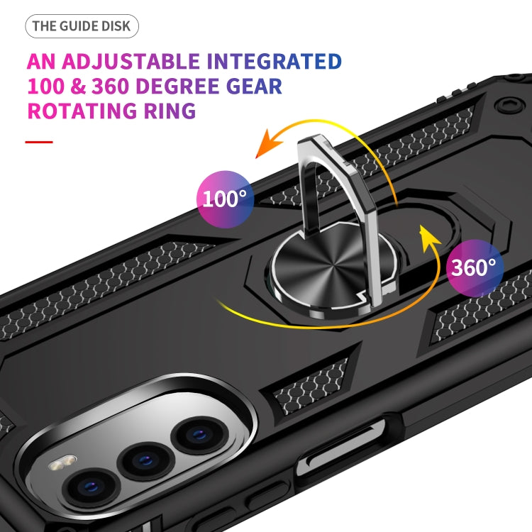 For Motorola Moto G52 Shockproof TPU + PC Holder Phone Case