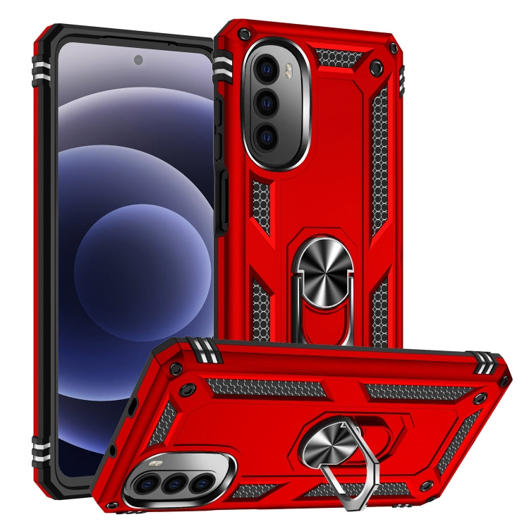 For Motorola Moto G52 Shockproof TPU + PC Holder Phone Case
