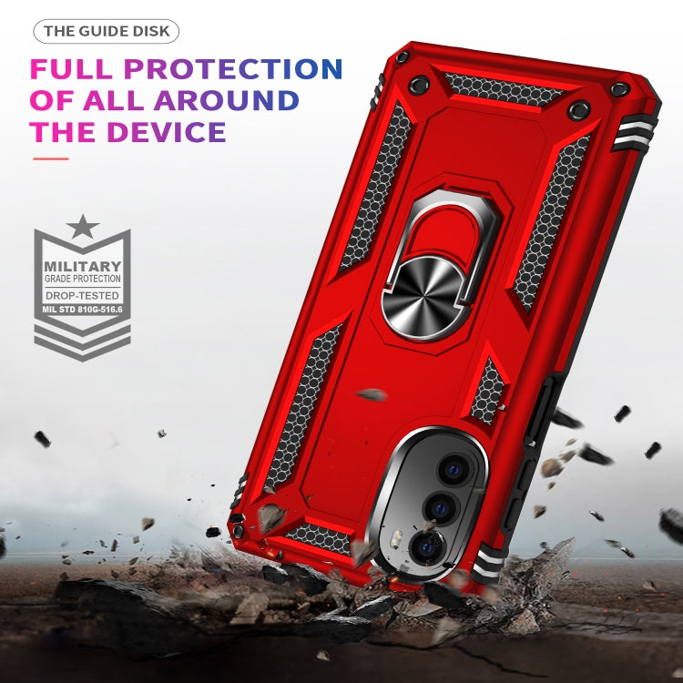 For Motorola Moto G52 Shockproof TPU + PC Holder Phone Case