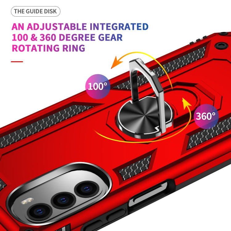 For Motorola Moto G52 Shockproof TPU + PC Holder Phone Case
