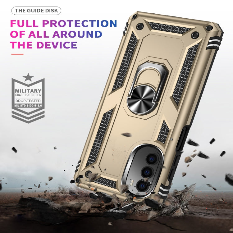 For Motorola Moto G52 Shockproof TPU + PC Holder Phone Case