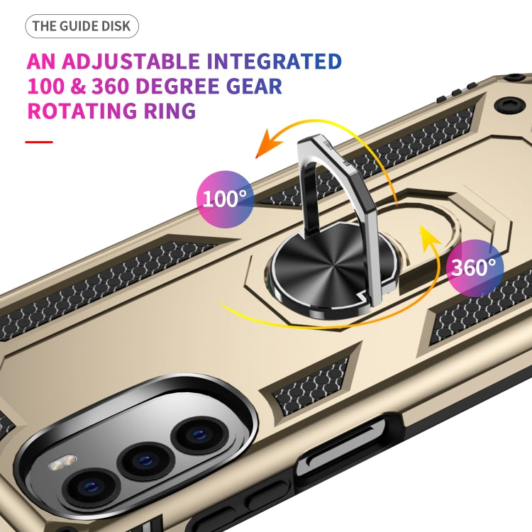 For Motorola Moto G52 Shockproof TPU + PC Holder Phone Case