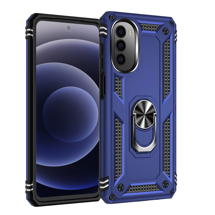 For Motorola Moto G52 Shockproof TPU + PC Holder Phone Case