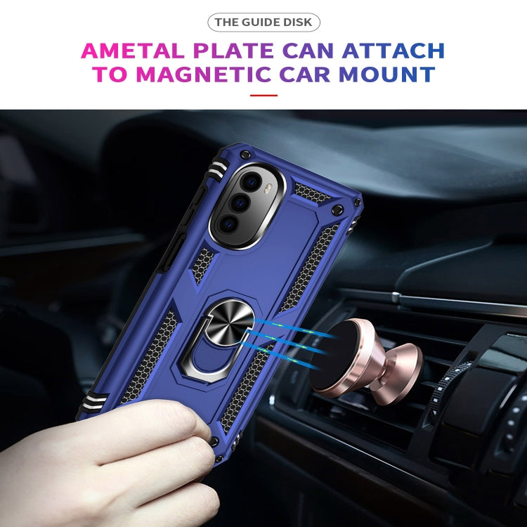 For Motorola Moto G52 Shockproof TPU + PC Holder Phone Case
