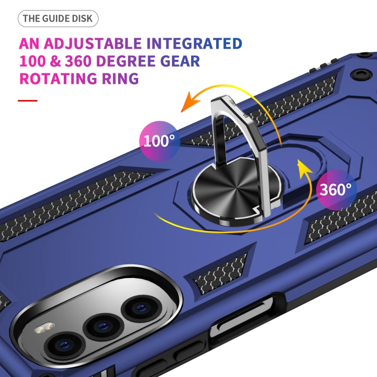 For Motorola Moto G52 Shockproof TPU + PC Holder Phone Case