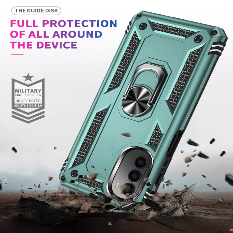 For Motorola Moto G52 Shockproof TPU + PC Holder Phone Case