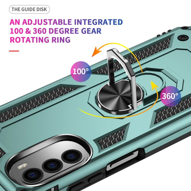 For Motorola Moto G52 Shockproof TPU + PC Holder Phone Case