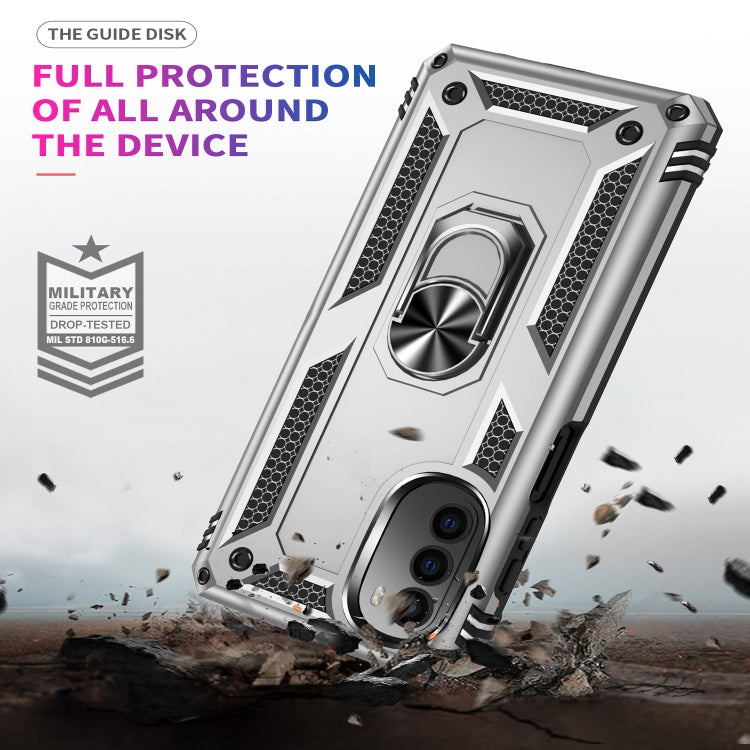 For Motorola Moto G52 Shockproof TPU + PC Holder Phone Case