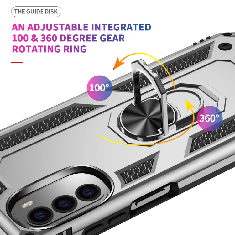 For Motorola Moto G52 Shockproof TPU + PC Holder Phone Case