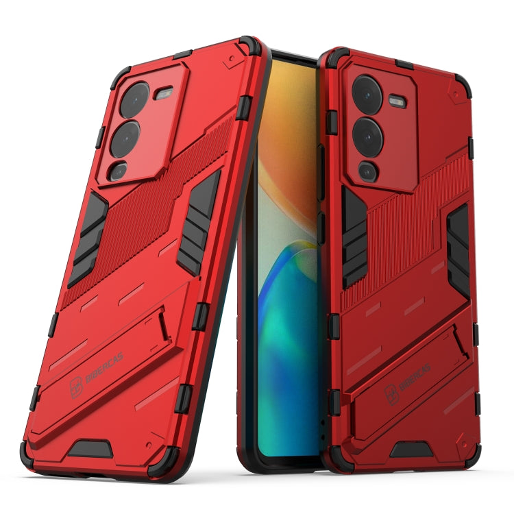 For vivo S15 Punk Armor PC + TPU Phone Case with Holder