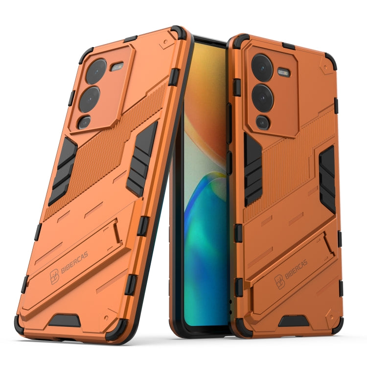 For vivo S15 Punk Armor PC + TPU Phone Case with Holder