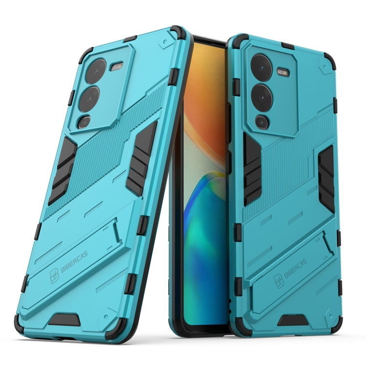 For vivo S15 Punk Armor PC + TPU Phone Case with Holder