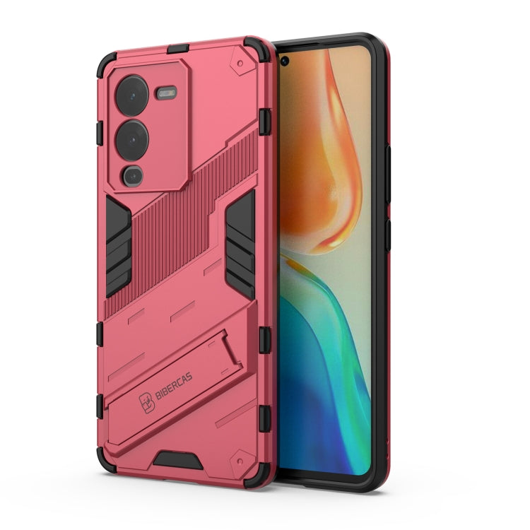 For vivo S15 Punk Armor PC + TPU Phone Case with Holder