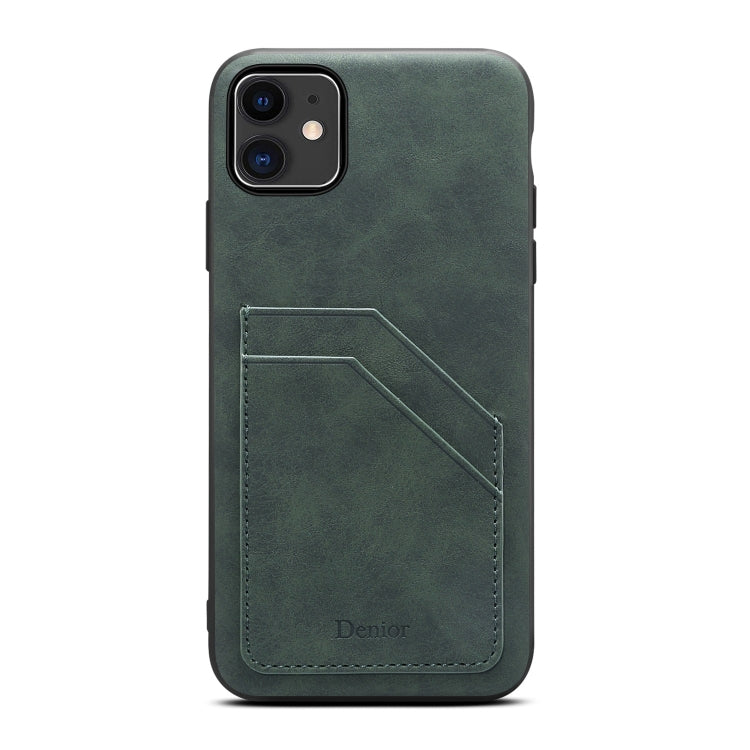 For iPhone 12 mini Card Slots Full Coverage PU+TPU Phone Case