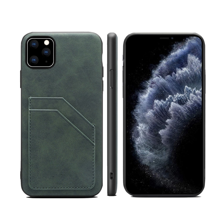 For iPhone 11 Pro Card Slots Full Coverage PU+TPU Phone Case