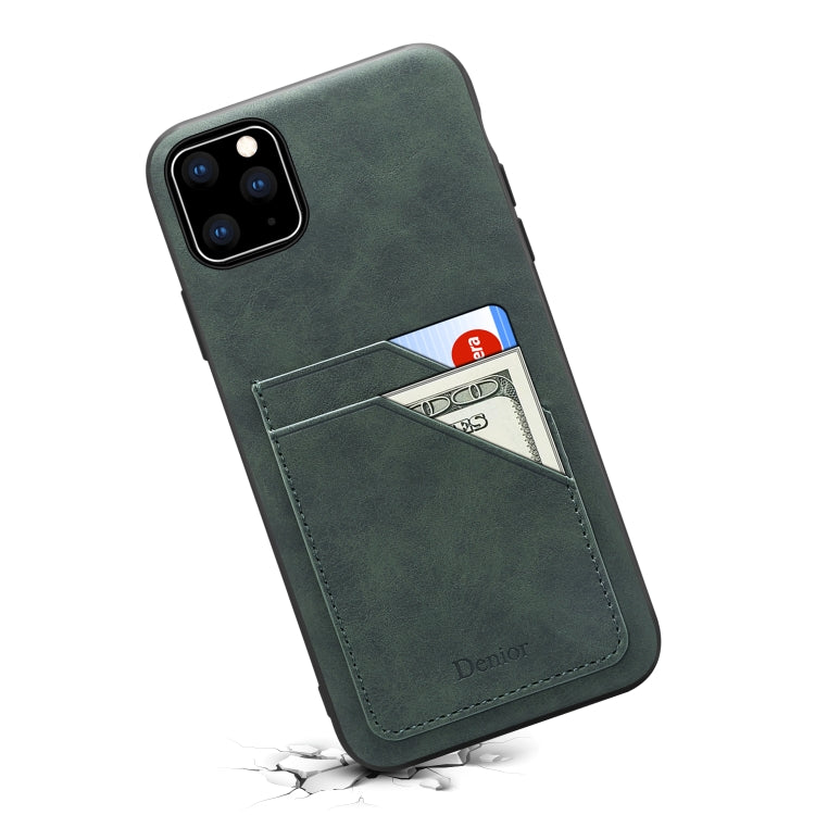 For iPhone 11 Pro Max Card Slots Full Coverage PU+TPU Phone Case