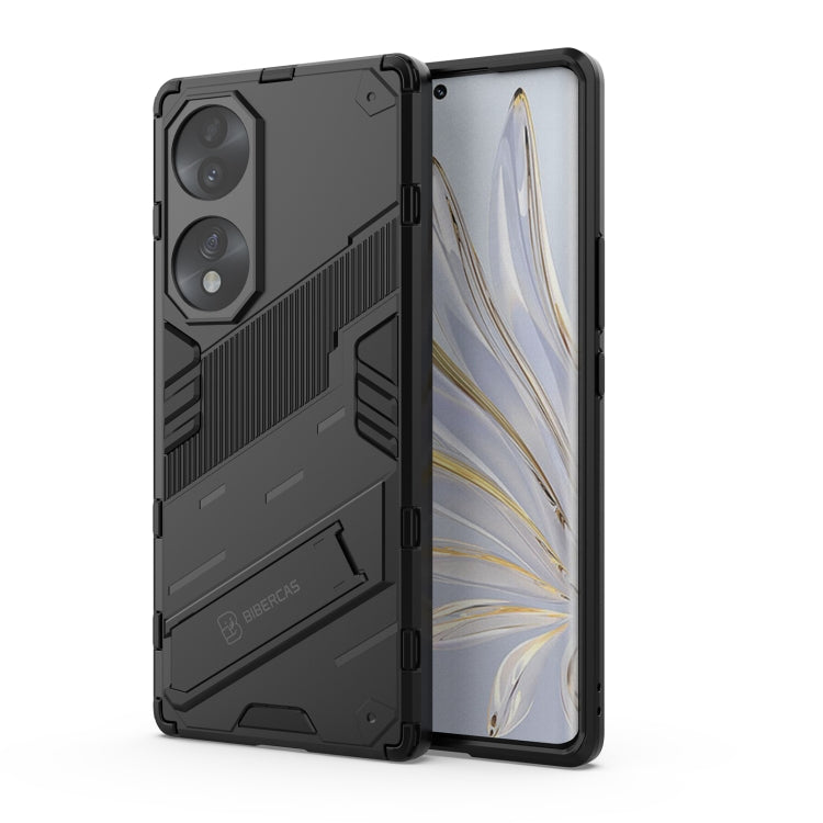For Honor 70 Punk Armor 2 in 1 PC + TPU Shockproof Case with Invisible Holder