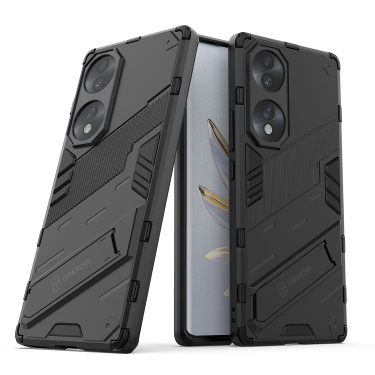 For Honor 70 Punk Armor 2 in 1 PC + TPU Shockproof Case with Invisible Holder