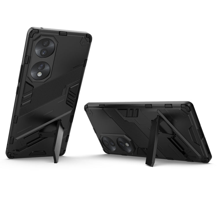 For Honor 70 Punk Armor 2 in 1 PC + TPU Shockproof Case with Invisible Holder
