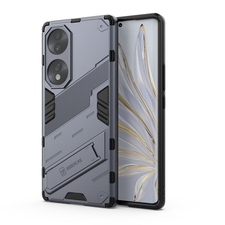 For Honor 70 Punk Armor 2 in 1 PC + TPU Shockproof Case with Invisible Holder