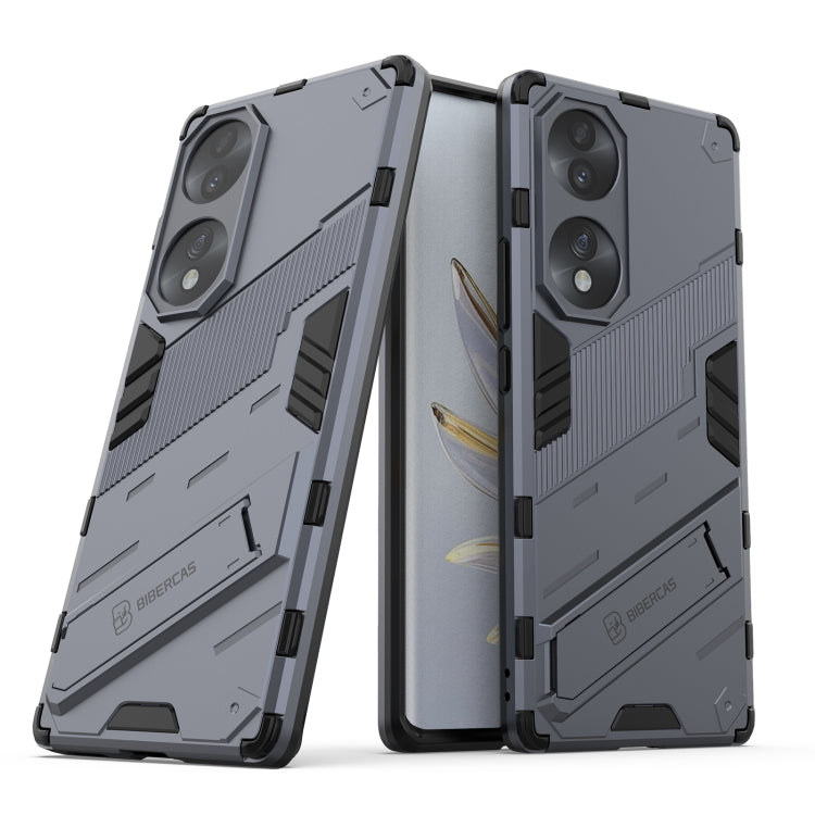 For Honor 70 Punk Armor 2 in 1 PC + TPU Shockproof Case with Invisible Holder