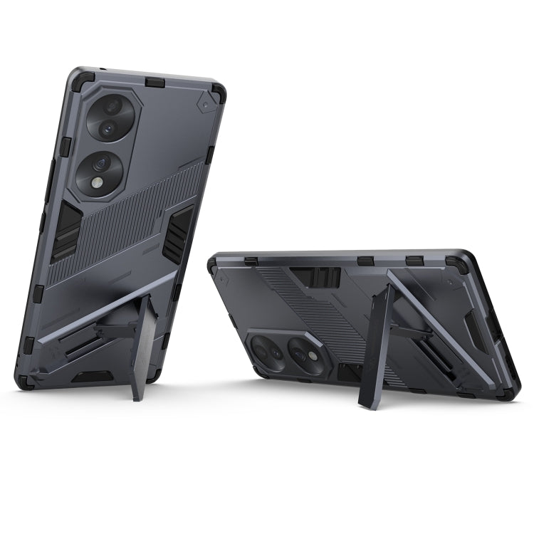 For Honor 70 Punk Armor 2 in 1 PC + TPU Shockproof Case with Invisible Holder