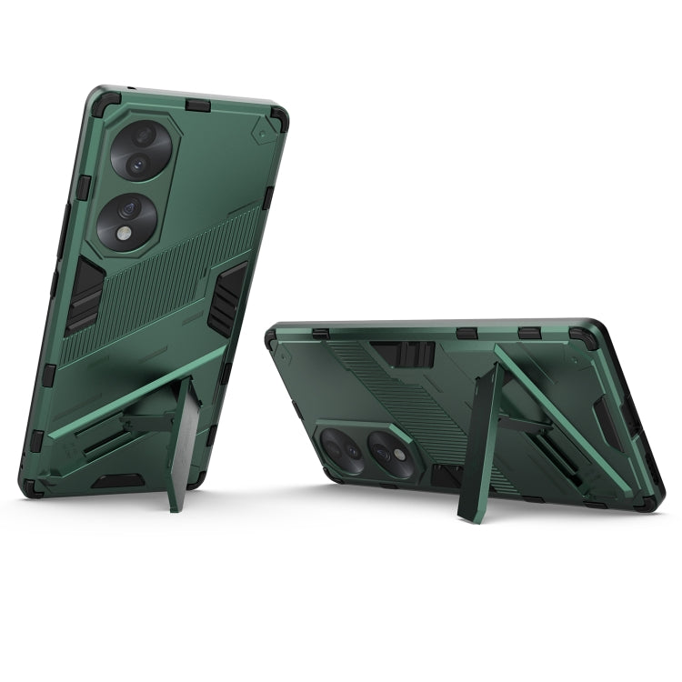 For Honor 70 Punk Armor 2 in 1 PC + TPU Shockproof Case with Invisible Holder