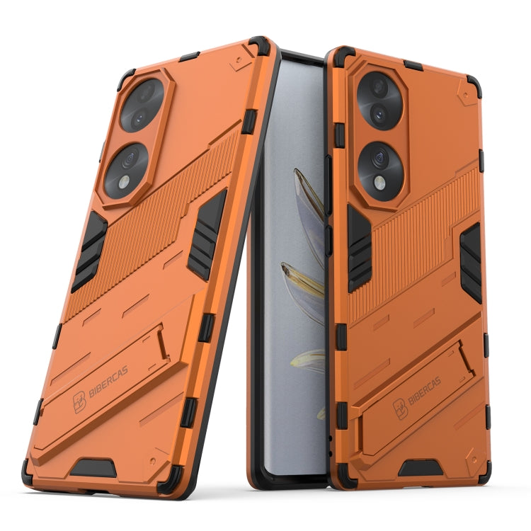 For Honor 70 Punk Armor 2 in 1 PC + TPU Shockproof Case with Invisible Holder