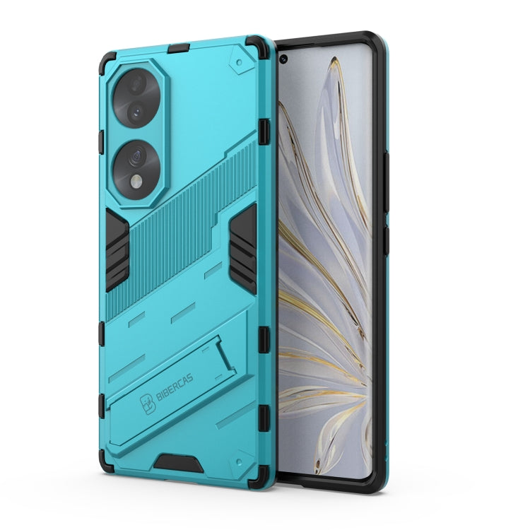 For Honor 70 Punk Armor 2 in 1 PC + TPU Shockproof Case with Invisible Holder
