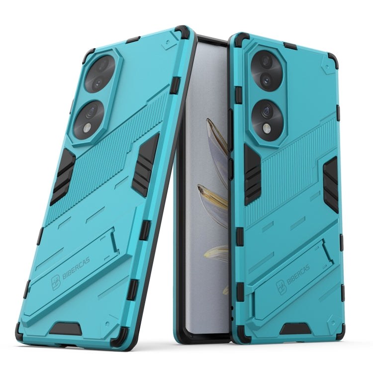 For Honor 70 Punk Armor 2 in 1 PC + TPU Shockproof Case with Invisible Holder
